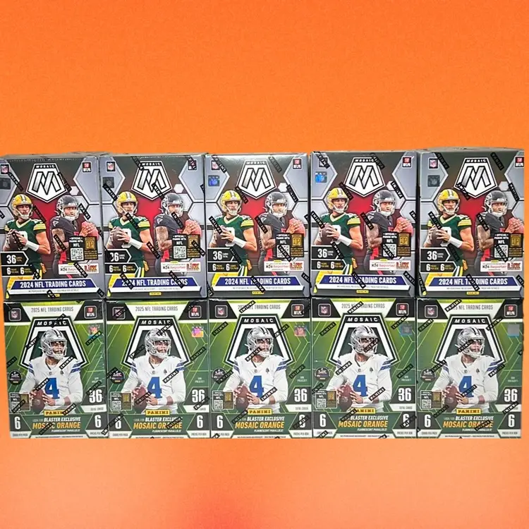 2024/25 Panini Mosaic Football 10 Blaster Box Live Team Rip #1 MBB1744 (stacked shipping)