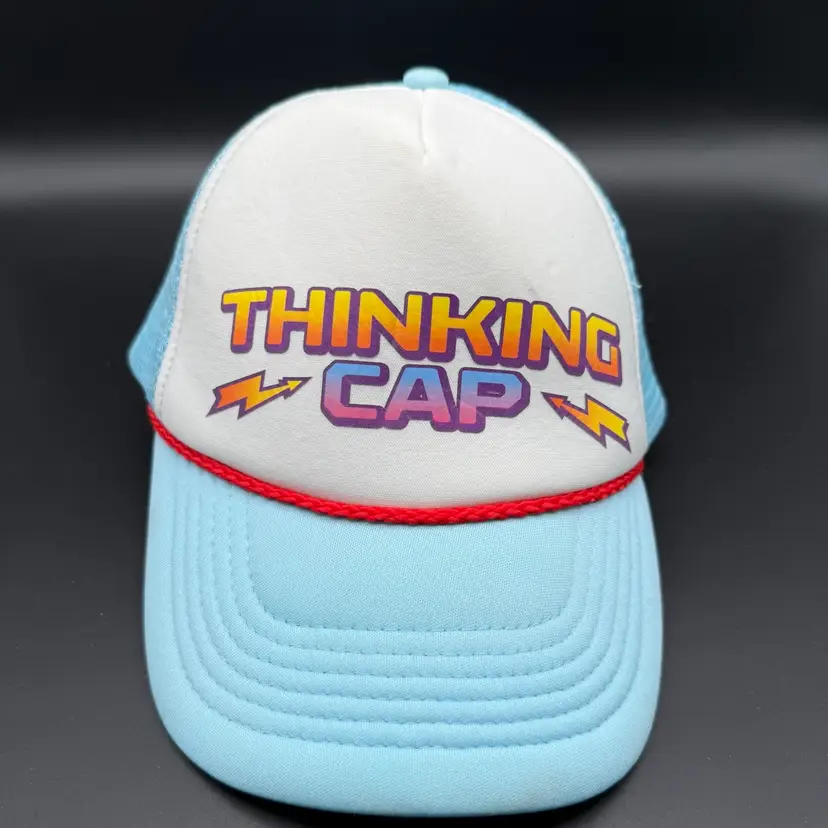 Stranger Things Trucker Hat Cap Funko Blue Snapback Adjustable Mesh Rope Cord