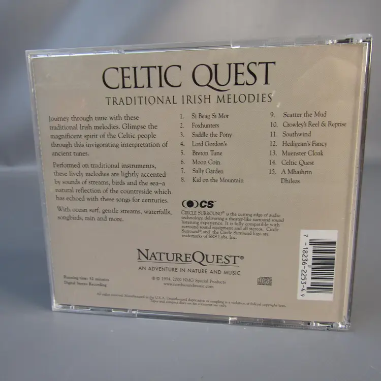 NatureQuest Celtic Quest CD Traditional Irish Melodies 2000 Album
