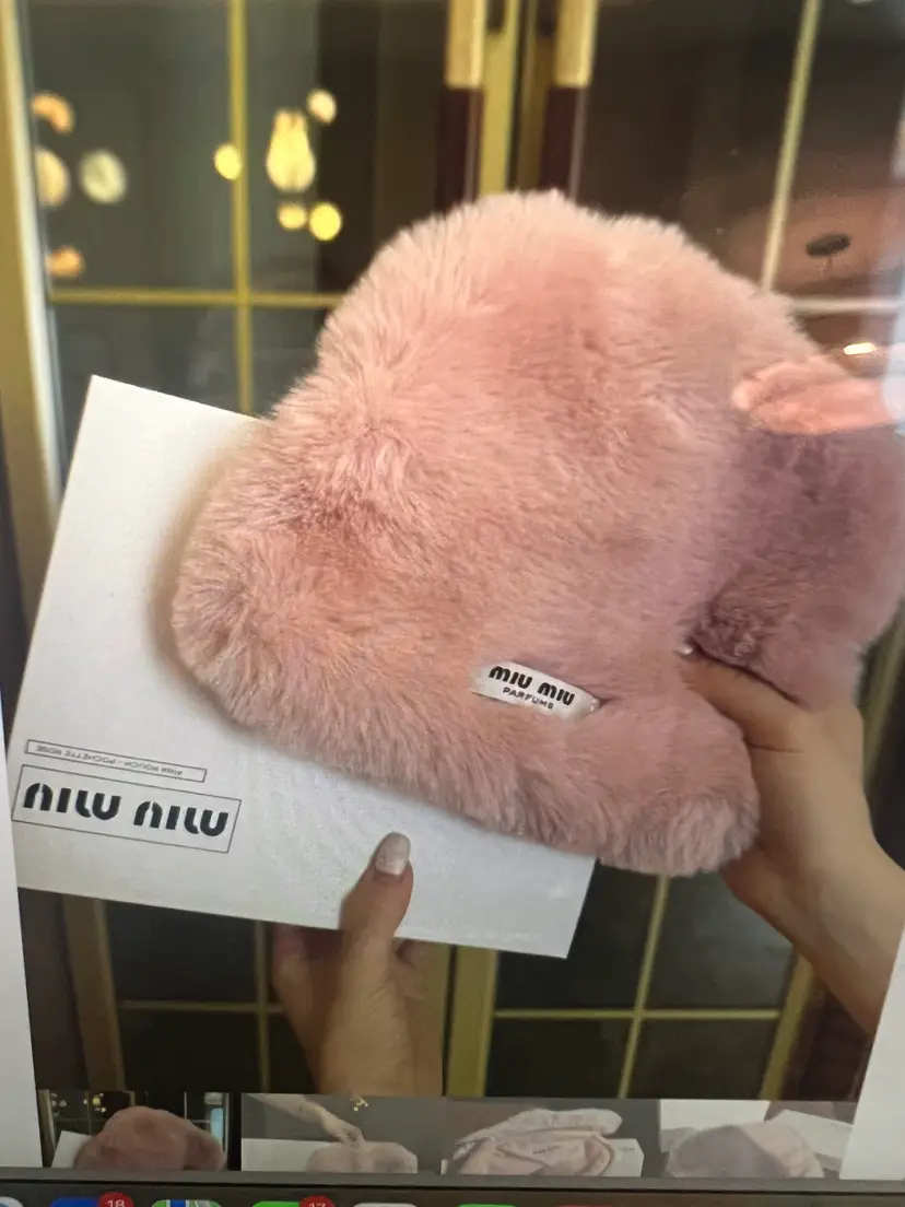 Faux Fur Cosmetic Bag