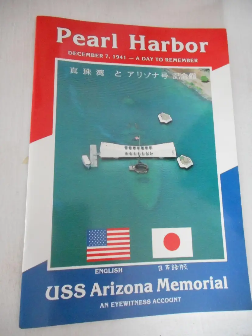 Pearl Harbor USS Arizona Memorial Book Eyewitness Account English Japanese WWII 1991
