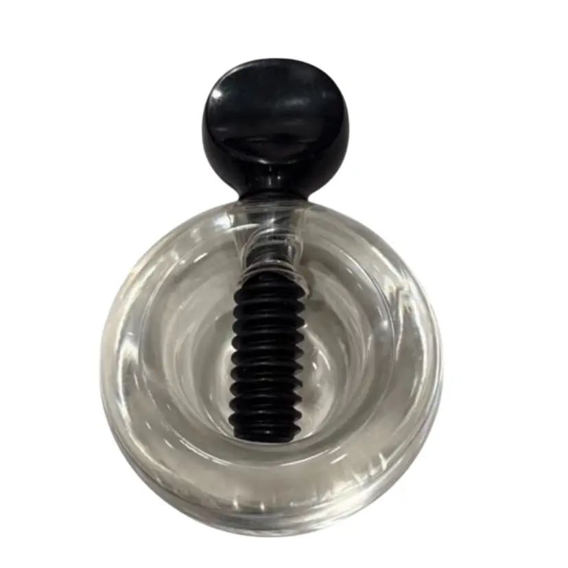 Vintage MCM Dana Plast Clear Acrylic and Black Nutcracker, Made in Denmark, Stig Jørgensen