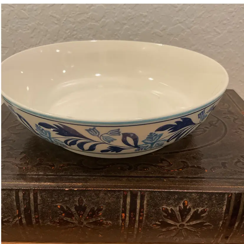 Johnson Bros Farmhouse Blue Fern Bowl 8” Dia