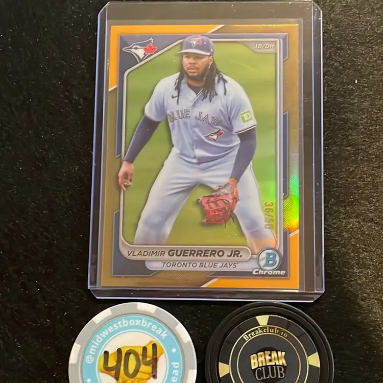 2024 Bowman Chrome #30 Vladimir Guerrero Jr. Gold Refractor 36/50 Blue Jays SP