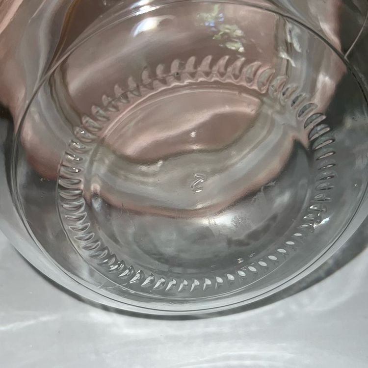 Target Mushroom Canister 5.5” Glass Pink Top