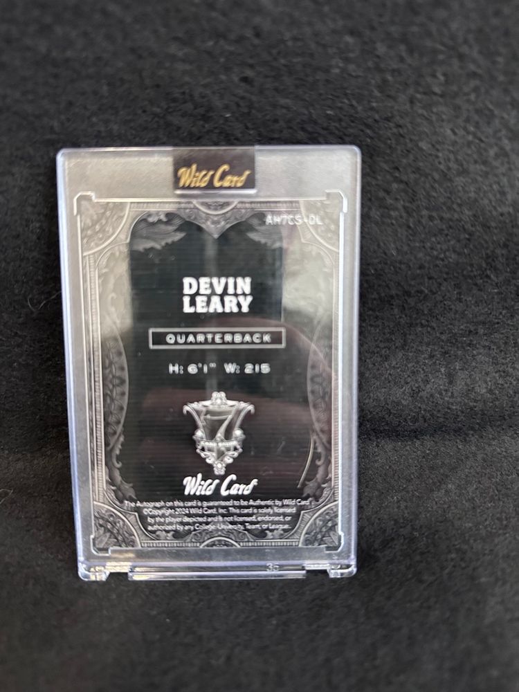 Devin Leary Auto Wild Card /4