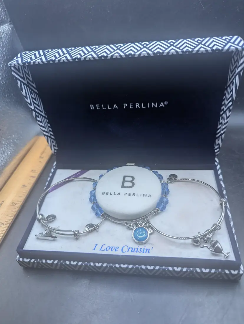 Bella Perlina 'I Love Cruisin'' 3 Pc Bracelet Set New In Box