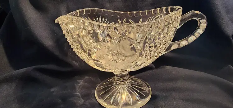 Vintage Crystal gravy boat