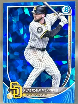 2025 Bowman Chrome Sapphire Jackson Merrill Base San Diego Padres