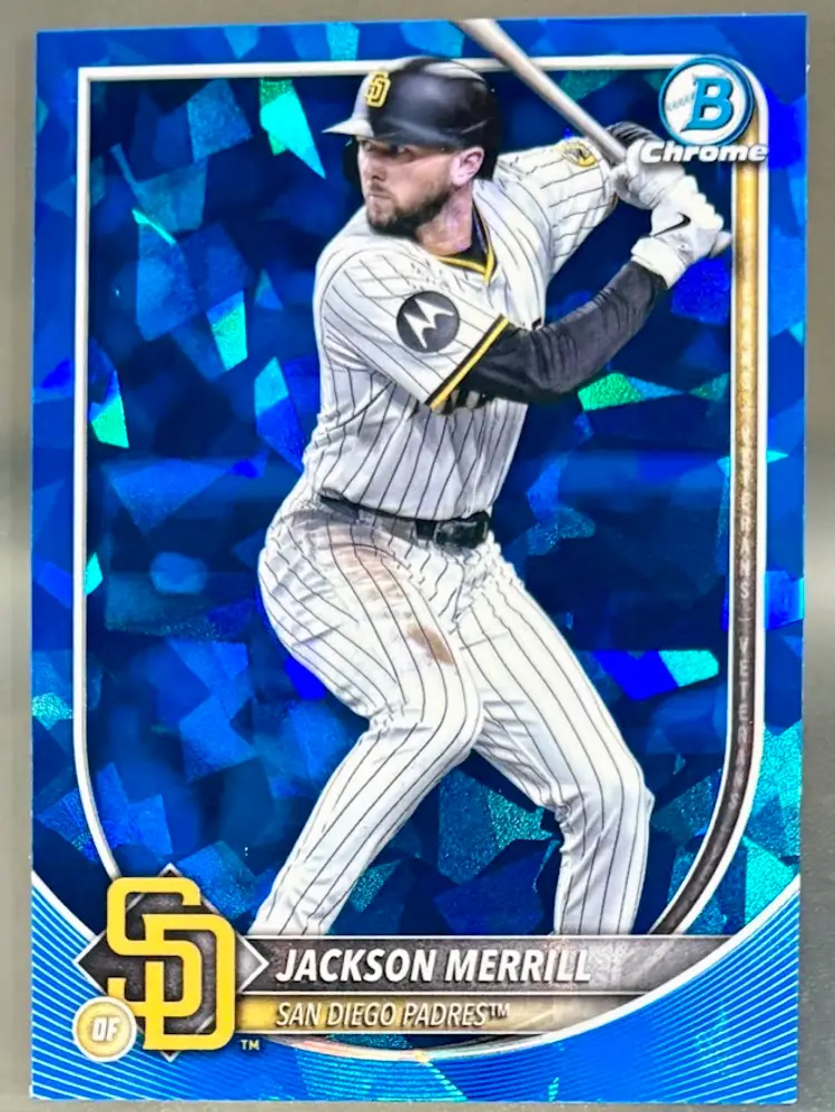 2025 Bowman Chrome Sapphire Jackson Merrill Base San Diego Padres