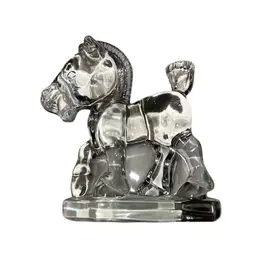 Glass Horse Paperweight Figurine