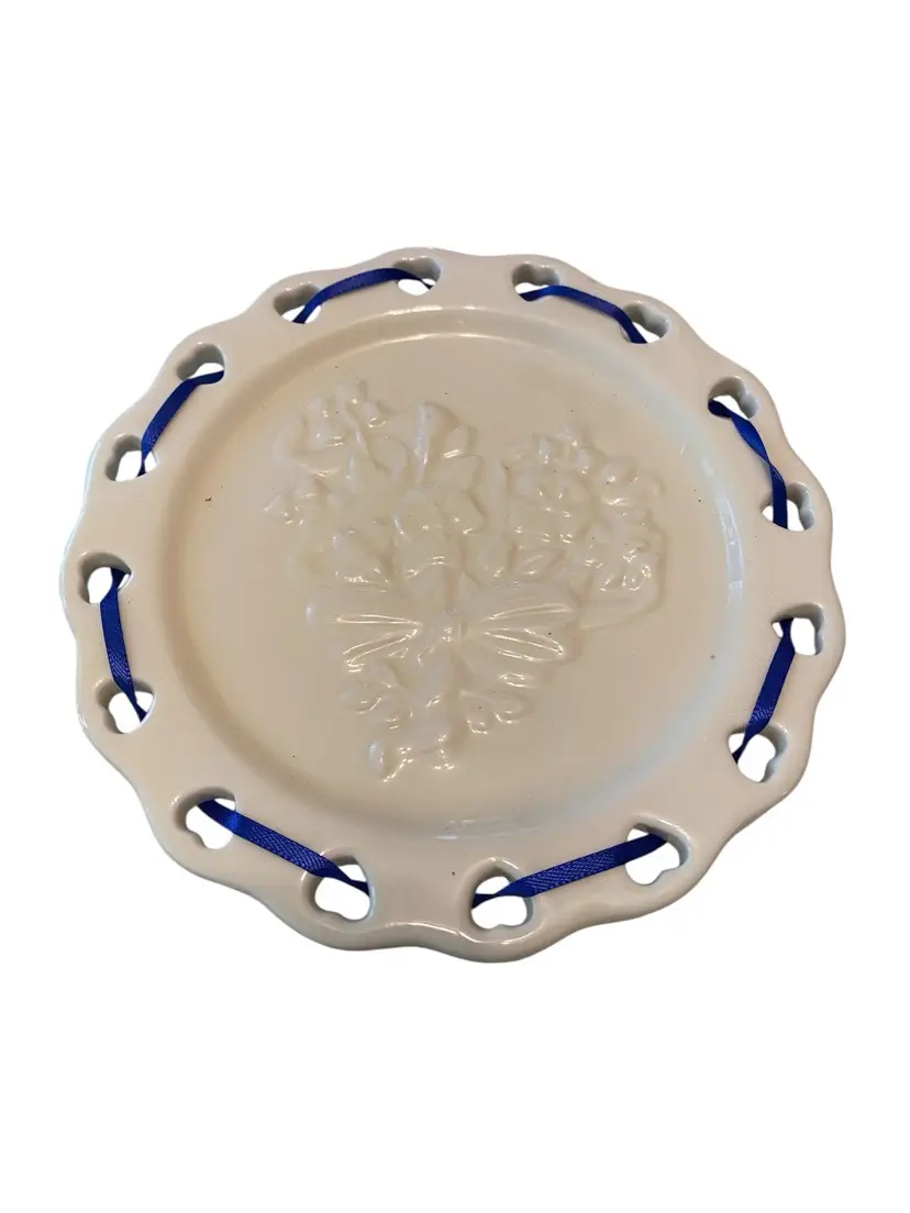 Vintage Longaberger Sweetest Heart Candle Plate