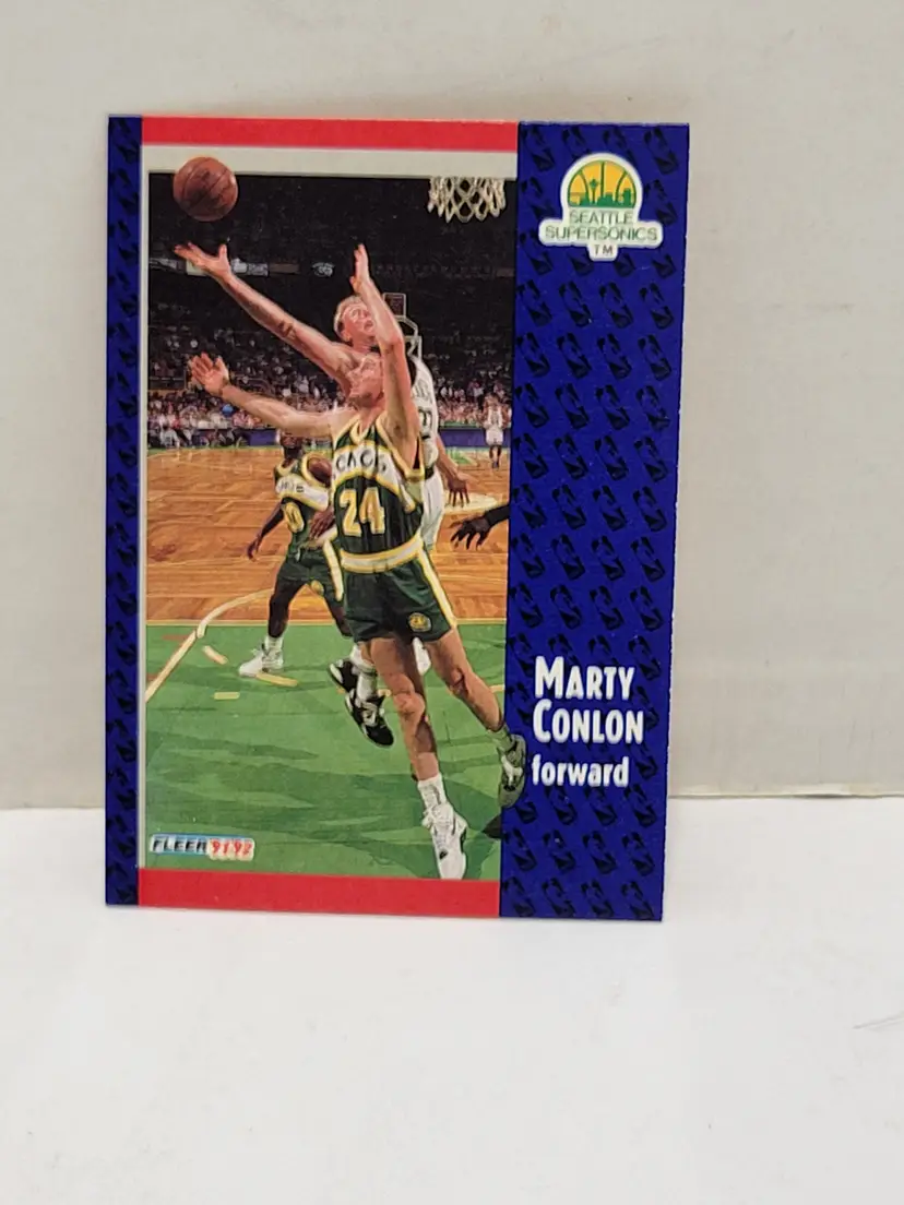 1991-92 Fleer Basketball Card #359 Marty Conlon Seattle SuperSonics