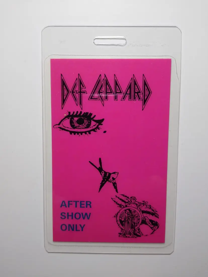Def Leppard Pyromania Backstage Pass Original Concert Tour Hard Rock Music 1985