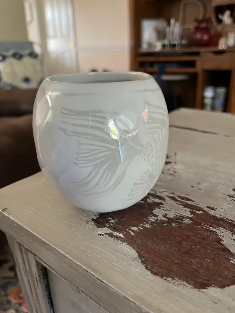 Silver Koi Fish Mug By Anthropologie