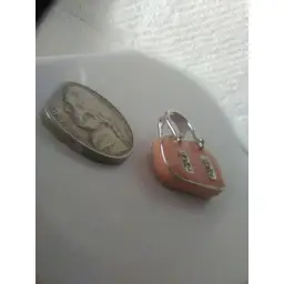 Sterling Silver Mini Pink Purse Charm/Pendant