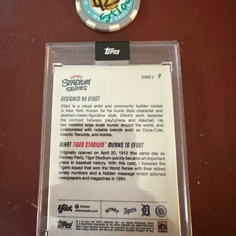 Efdot Iconic Stadium Series Art Card. Tiger Stadium