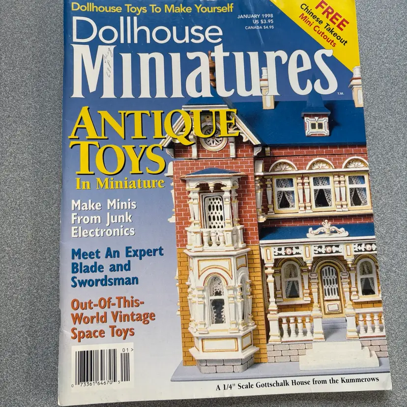 Dollhouse Miniature Magazine January 1998