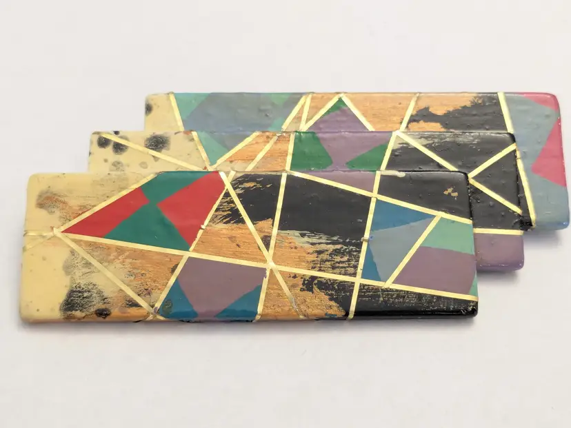 Vintage Nancy B. Frank Modernist Abstract Art Brooch 1980's