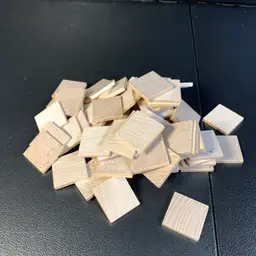 70-Blank Wood Squares 1"