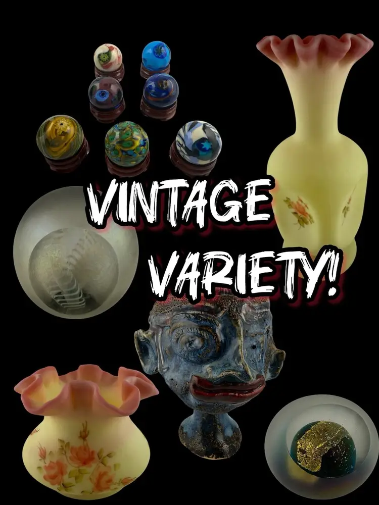 Paperweights, Marbles, Fenton, Pottery and More!