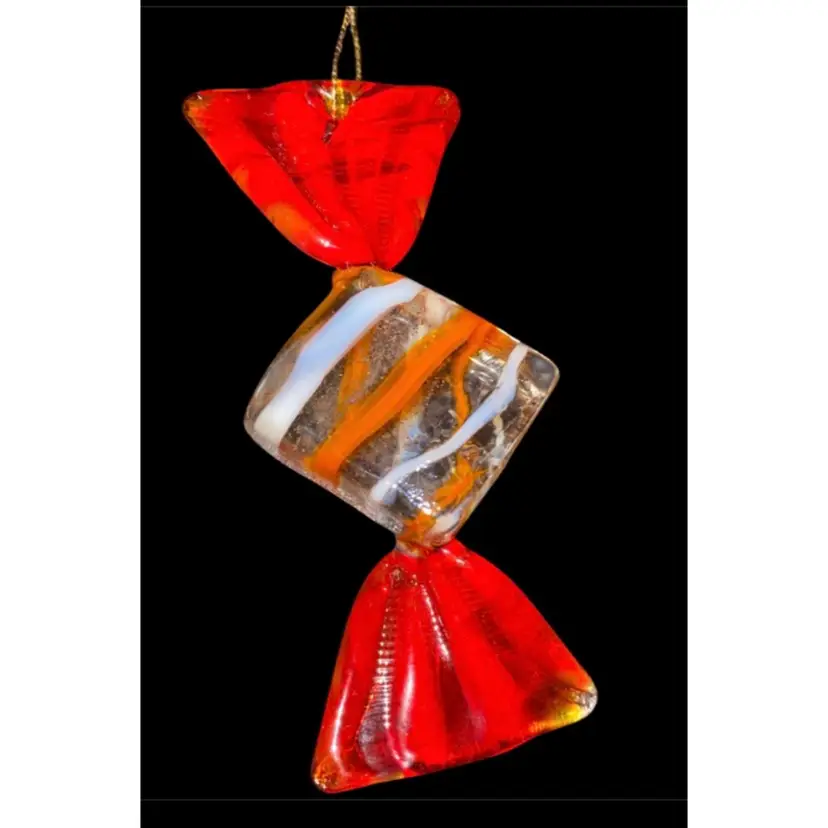 #04- Just In XL 1980/90s Art Glass Hand Blown Candy 3.25" X 1.25"