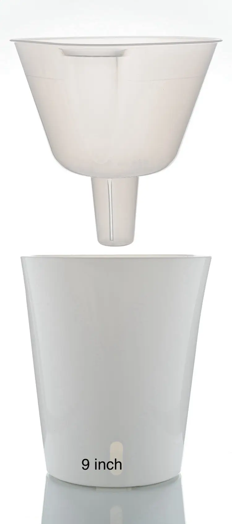 Self watering pots with clear inner pot