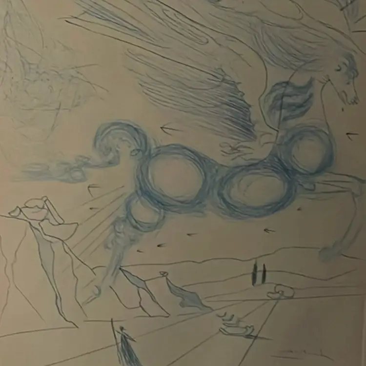 Original Limited Edition Salvador Dali “Pegasus In Flight” Etching