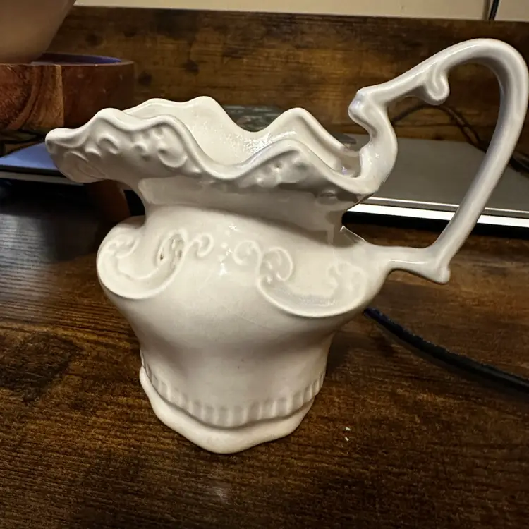 Arnels Stunning Vintage Handmade Pitcher Cream Shabby Chic 6”x8”