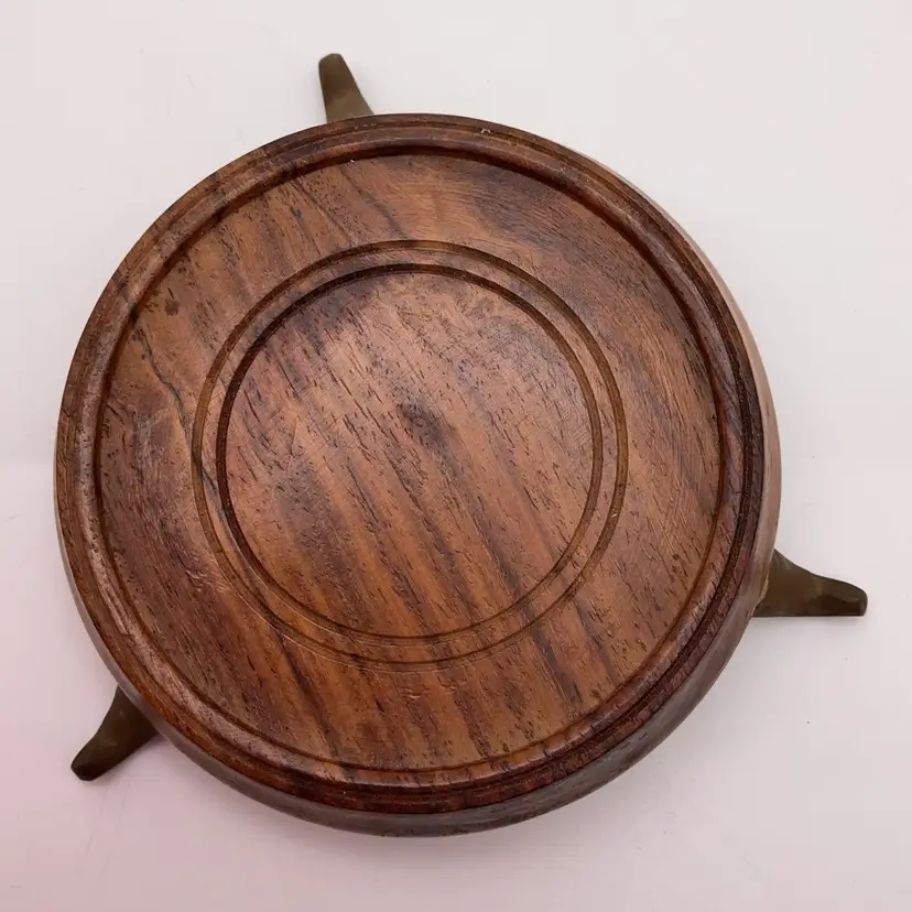POW4 Wood & Brass Stand 4” Made in India