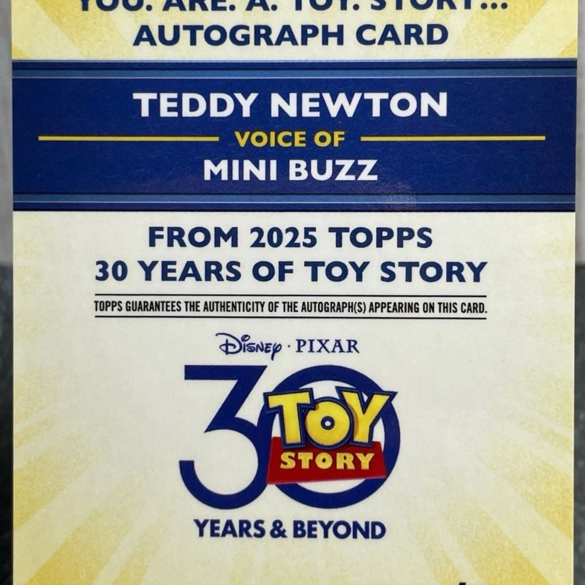 2025 Topps Disney Pixar 30 Years of Toy Story Teddy Newton as Mini