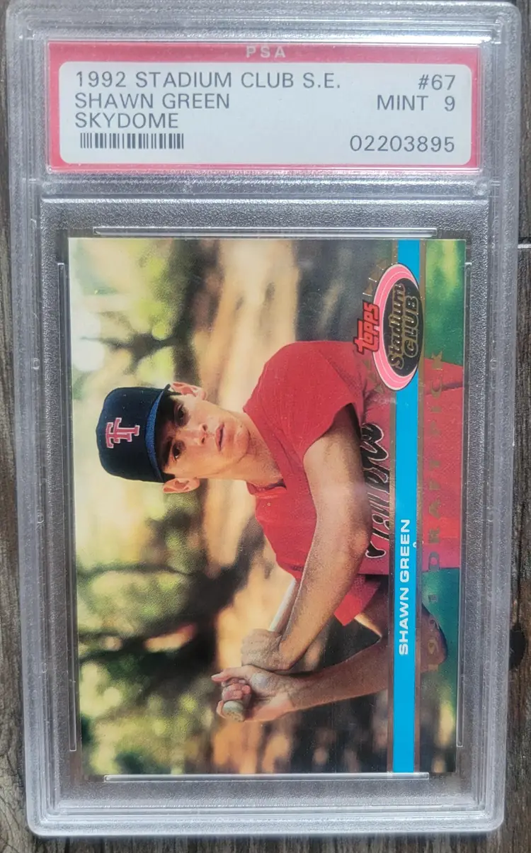 1992 Topps Stadium Club Skydome Edition Shawn Green RC PSA 9