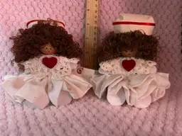 Pair of Handmade Nurses 4” Tall