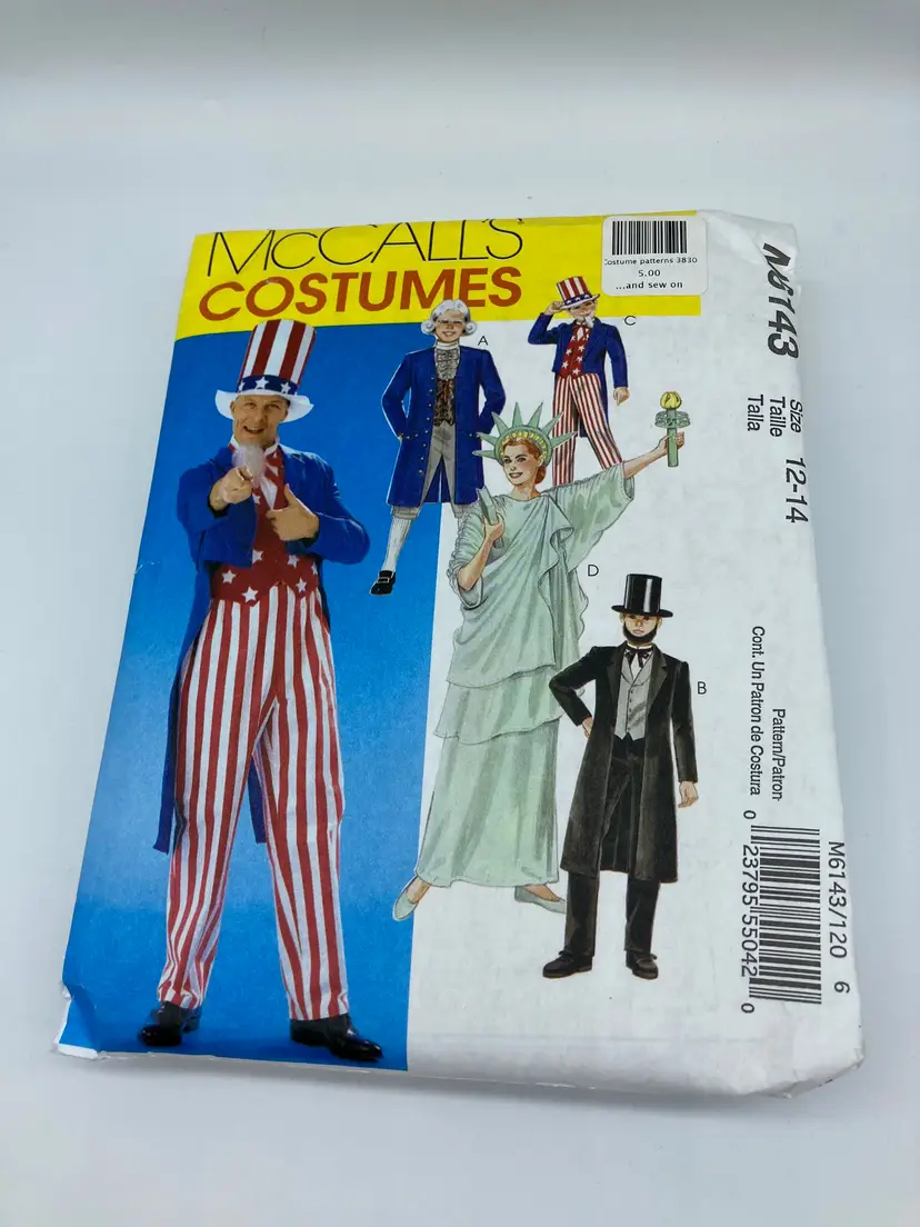 McCall's Uncle Sam Pattern size 12-14