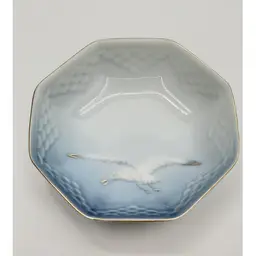 B&G Copenhagen Trinket Dish Flying Crane Denmark 1987