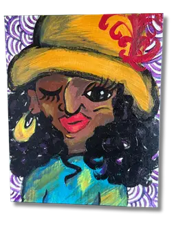 Hey, Auntie Tasha! Acrylic on Canvas, 8x10"