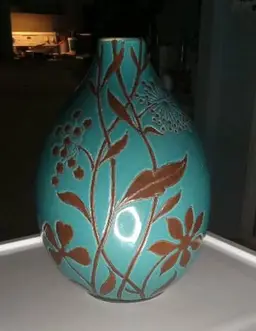Large floral design vase