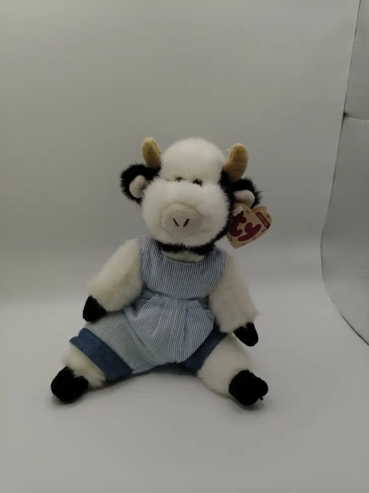 TY Collectible MADISON Beanie Baby COW 6035 Farm Plush Animal W/ TAGS