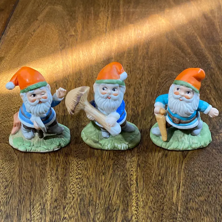 Vintage Woodland Garden Gnomes