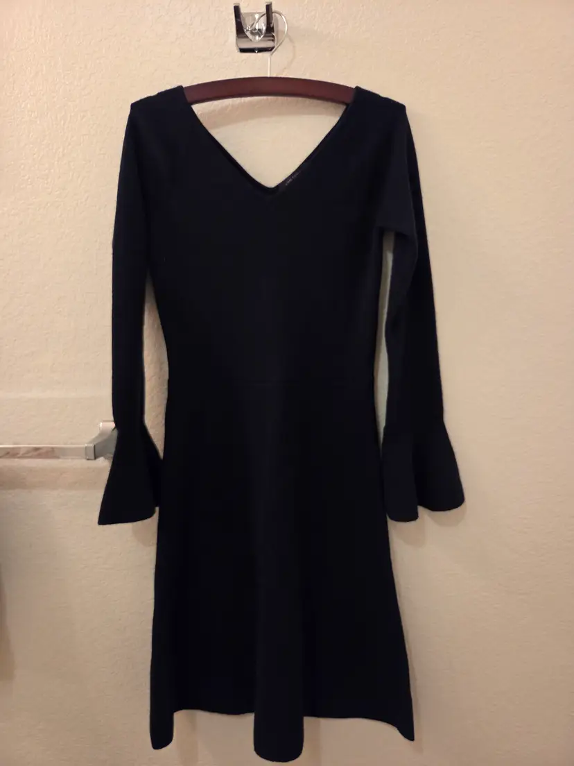 NWOT Dark Navy Ann Taylor Petite Ladies XXSP Wool Blend Dress