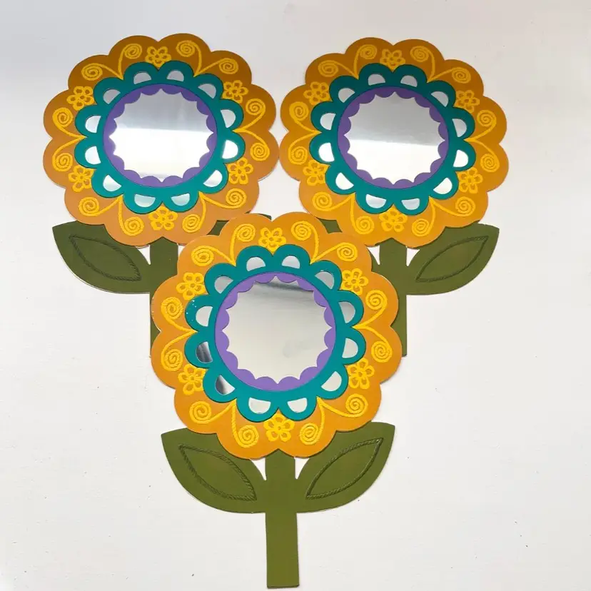 Hallmark Gift Tags Die Cut Flowers Lot of 3