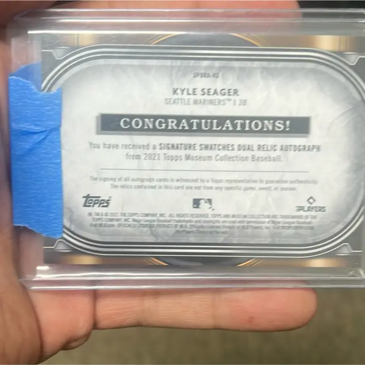 Kyle Seager 2014 Topps Museum Collection Signature Swatches Dual Relic Auto /299