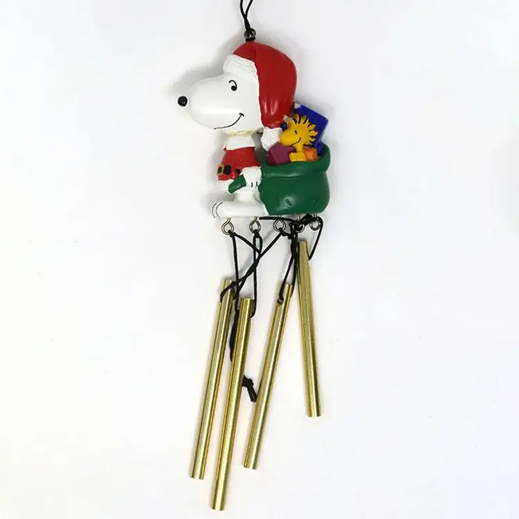 Santa Snoopy & Woodstock Christmas Wind Chime - Peanuts