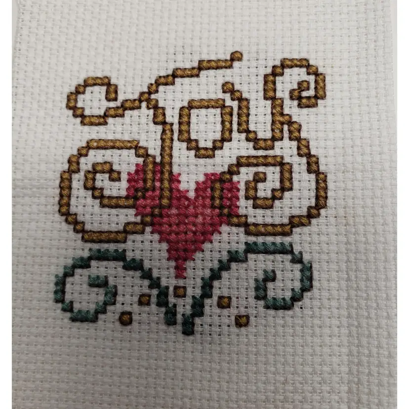 New Joy Cross-stitch Piece Ready For Framing Or Adding To A Craft