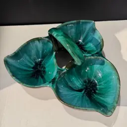 Mid-Century Blue Mountain Pottery Three Section Serving Dish