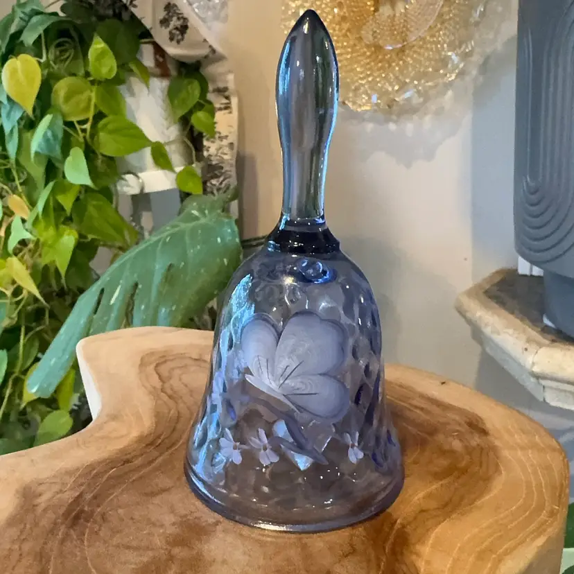 Fenton Hand-Painted Mini Butterfly Bell