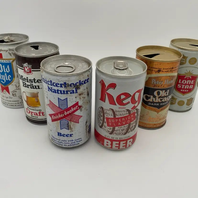 Collectible Beer Can Bundle - Vintage Mixed Brand Six Pack #2