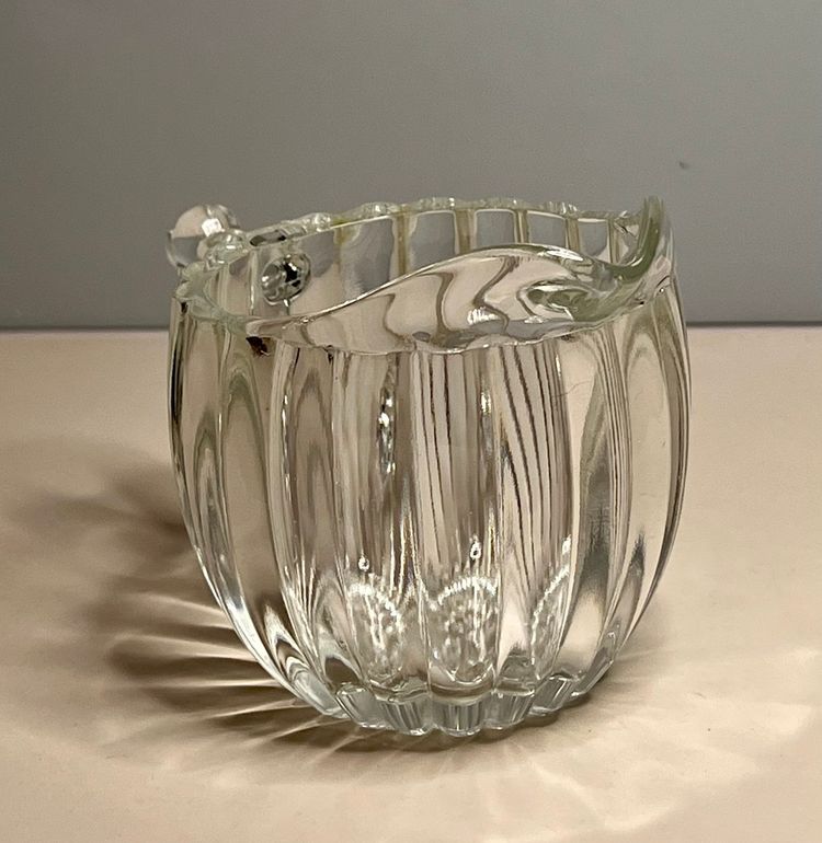 Vintage Jeannette Glass National Pattern Clear Glass Creamer