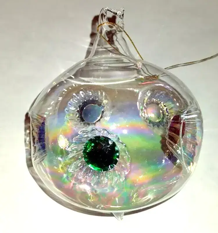 Vintage Majestic Glass Christmas Around the World Ornament Iridescent Lloyd