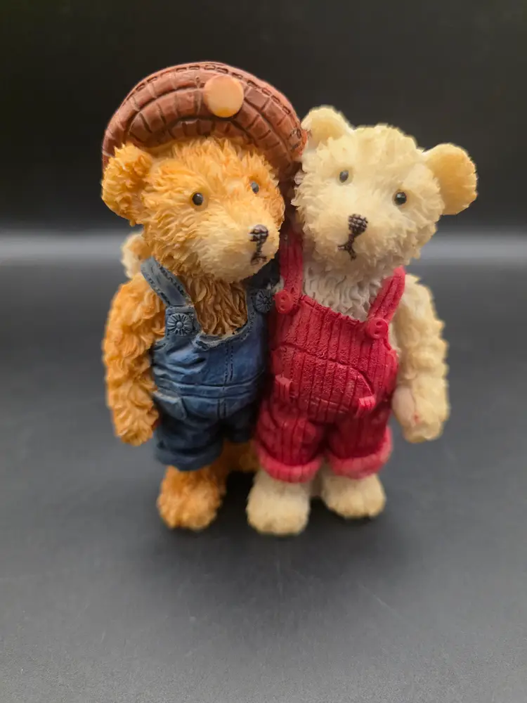 Bear buddies resin figurine